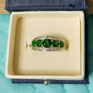 Sterling Silver Emerald Ring